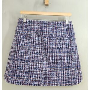 Walter Hagen Sculpt Golf Skort Womens M Mid Blue Tweed Print Preppy Athleisure